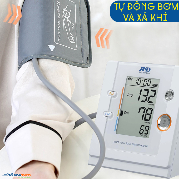 Máy đo huyết áp bắp tay tự động Nhật Bản AND UA-853
